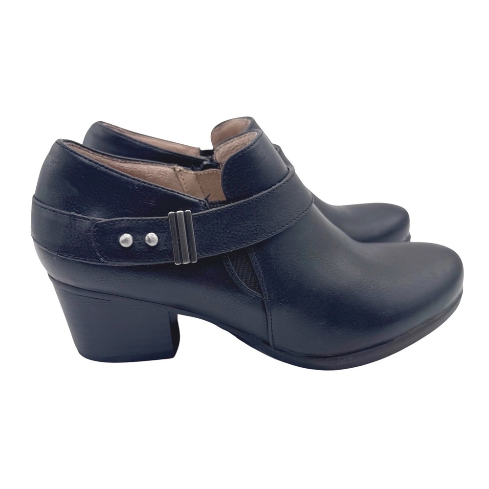 Soul‎ Naturalizer 6M Black Booties Women's Chaylee Block Heel Side Zip